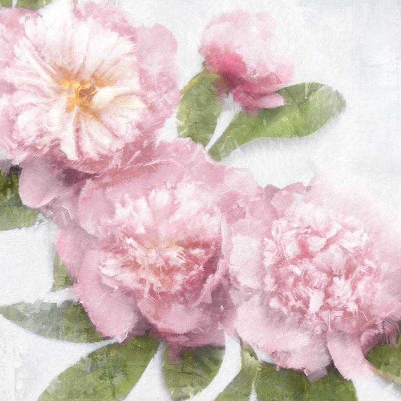 Pink Floral 5 - Wrapped Canvas Painting, 76cm H x 76cm W x 3.8cm D