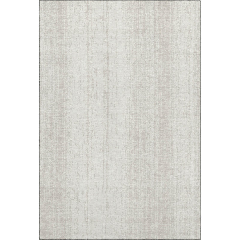 Tapis ivoire Prisco lavable à la machine de qualité supérieure, Rectangulaire 3 pi x 5 pi