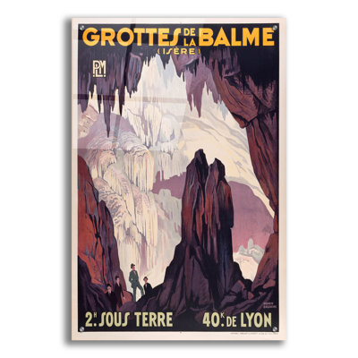 «Grottes De La Balme» par Vintage Posters, art mural en verre acrylique