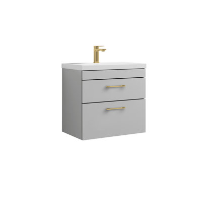 60.5mm Single Bathroom Vanity with Integrated Vitreous China Basin