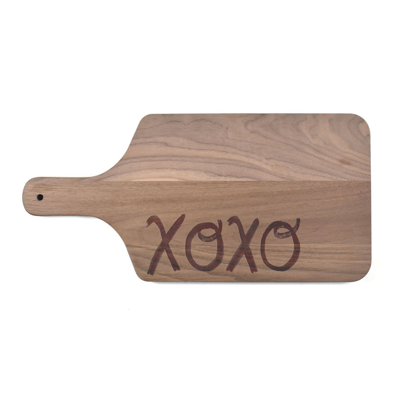 XOXO Paddle Cutting Board, Walnut