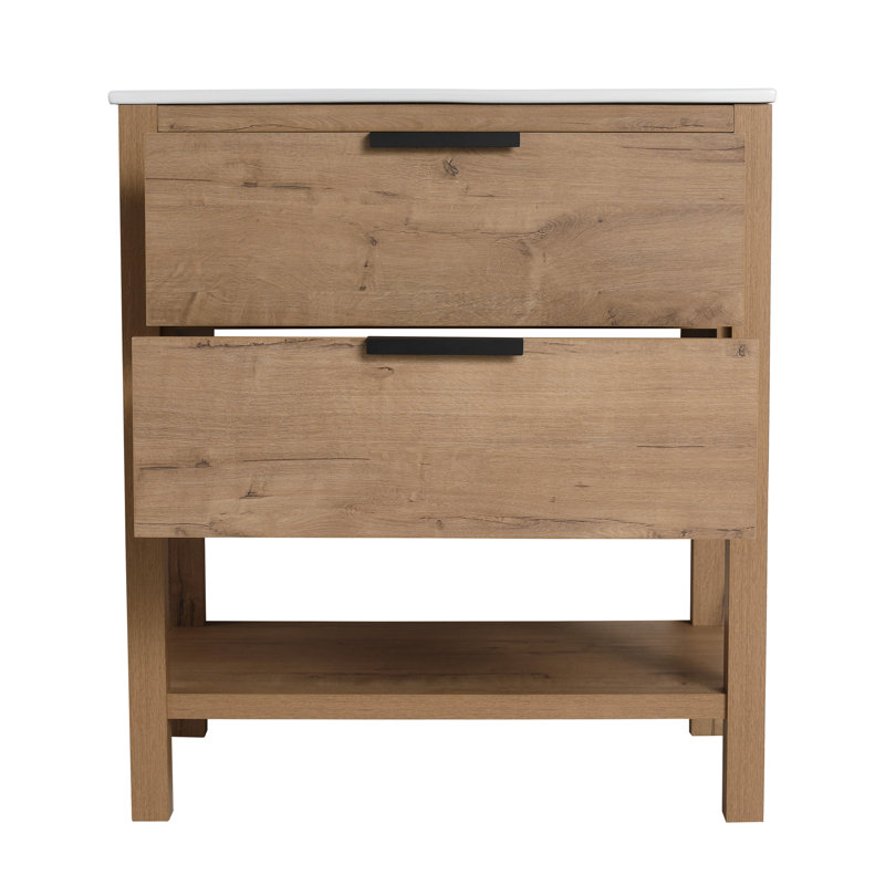 30 Inch Bathroom Vanity Plywood With 2 Drawers (Only Vanity ,Without Basin)