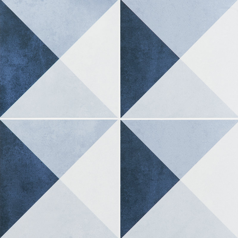 Geode 7.87 In. X 7.87 In. Matte Porcelain Floor And Wall Tile (10.76 Sq. Ft. / Case), Deco Blue