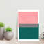 Pink Teal Gray Abstraction Abstract Contemporary Wall Art Print 1 Piece Wrapped Canvas Wall Art-1721781140