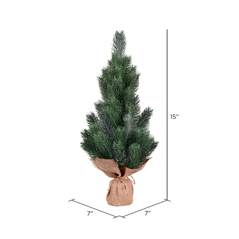 Arbre de Noël artificiel épinette bleu 15 po The Holiday Aisle®, non éclairé, paquet de 2