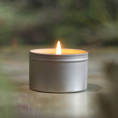 Bougie parfumée à la cire d'abeille avec support en métal Citronella