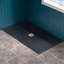 Base de douche à drain zéro avec seuil central Lyon 47,75 po x l 32 po Lyon, plaque de drain décorative assortie et bride de carrelage, accès pour fauteuil roulant, profil bas-114866747