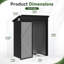 Sloping Roof Garden Shed Steel Metal Shed with Base-134897676