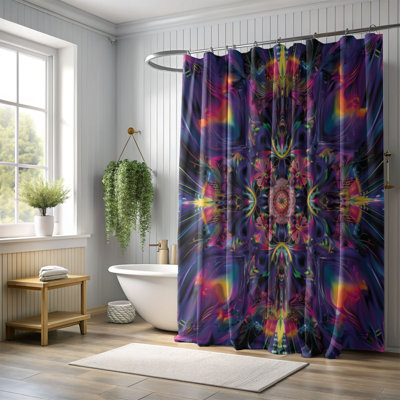 Réfractographe Motifs - Rideau de douche Premium