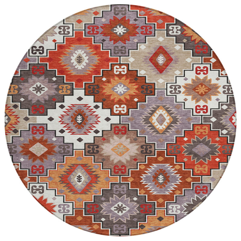 Tapis rond lavable 8 pi