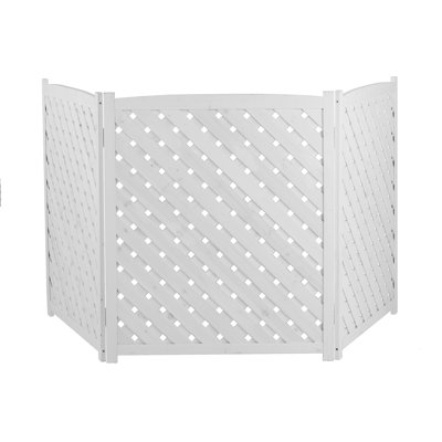 3 panneaux de clôture pour climatiseur extérieur, clôture d'intimité en bois à l'extérieur, l 32 po x H 38 po