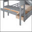 Lit superposé simple au-dessus de simple avec escalier de rangement, glissière et tiroirs, bureau avec tiroirs et tablettes-27838922