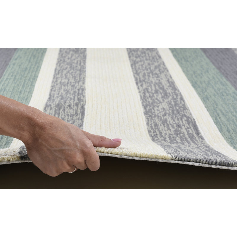 Rosetta Striped Hand Woven Indoor / Outdoor Area Rug, Rectangular 70 x 140cm