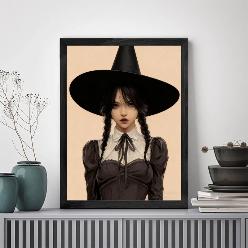 «Black Goded Vintage Goddess of Magic», impression murale de style rétro, H 11 po x l 9 po