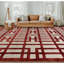 Tapis rectangulaire en soie / laine noué à la main de couleur grenat / beige-88508395