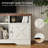 Tv Stand With Power Outlet, Farmhouse Entertainment Center With Led Light, Console Table And Media Furniture With Storage Cabinets-526621426-519843975