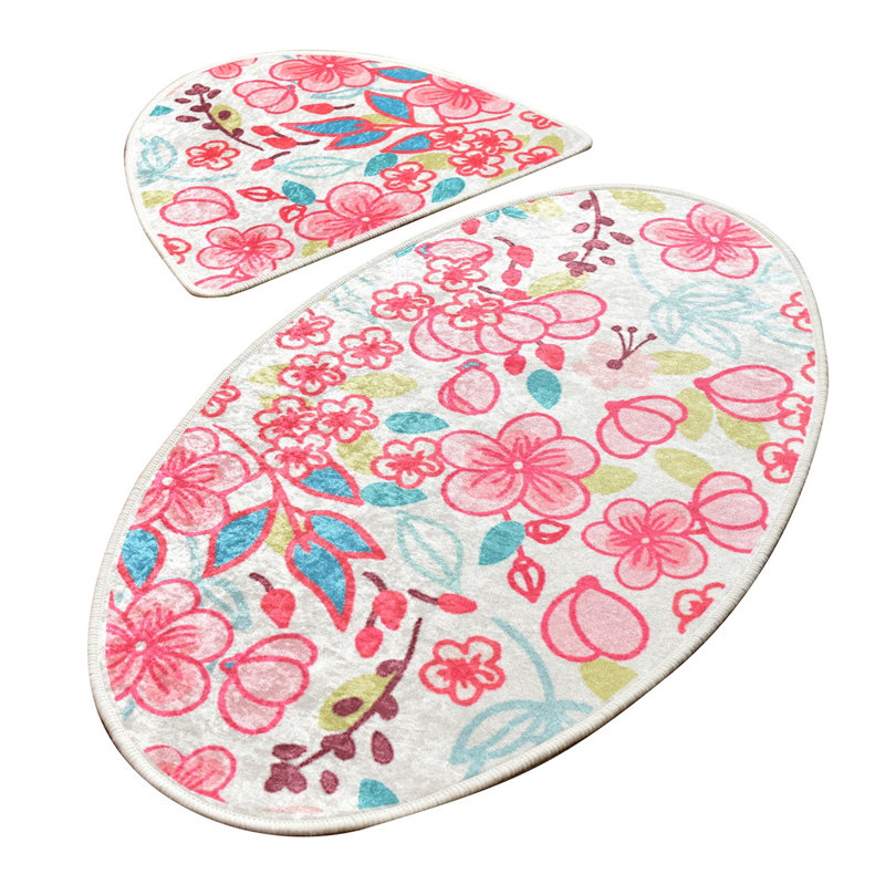 Ensemble de tapis de bain de qualité supérieure (2 pièces) en polyester antidérapant de 19,7 po x 23,6 po et de 23,6 po x 39,4 po | Antiallergique, anti-poussière et anti-taches, 700 gr / m² | Lavable à la machine, parfait pour la décoration de salle de bain