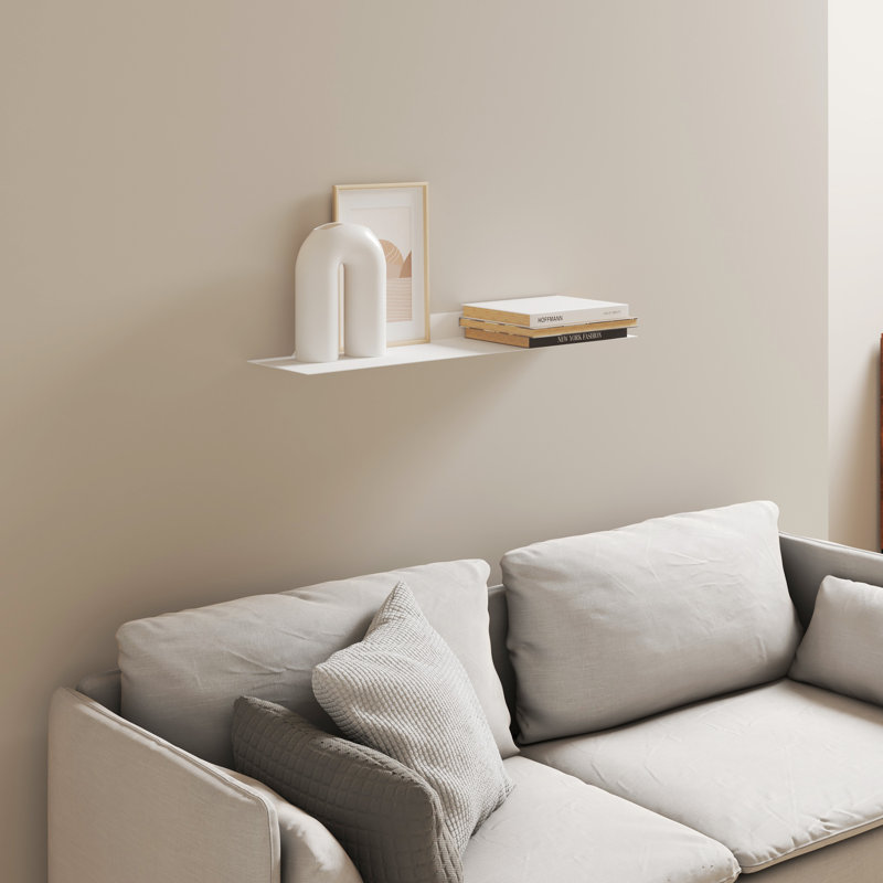 Maja Floating Shelf, 4.5" H x 61" W x 15.25" D, White