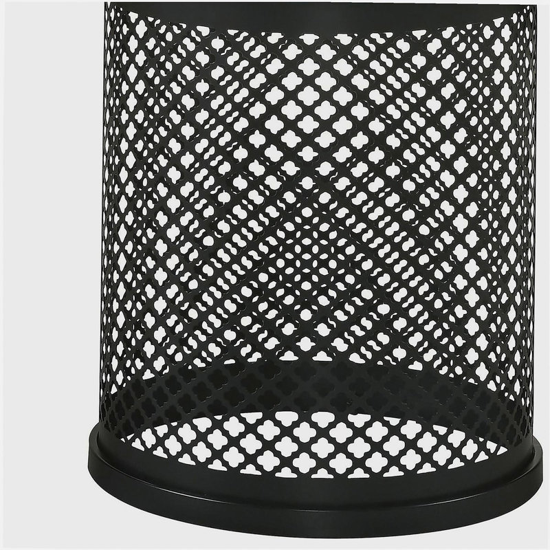 Natural and black drum base decorative table