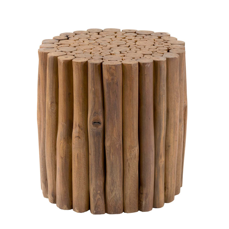 Amhold Solid Wood End Table, Natural