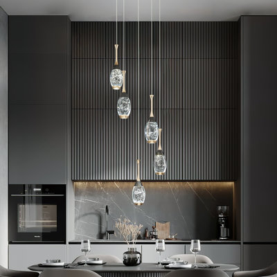 Illona Mini Teardrop Crystal Pendant Light Gold Pendant Light Modern Dimmable LED Pendant Lighting for Entrywa Bedroom Kitchen Island Dining