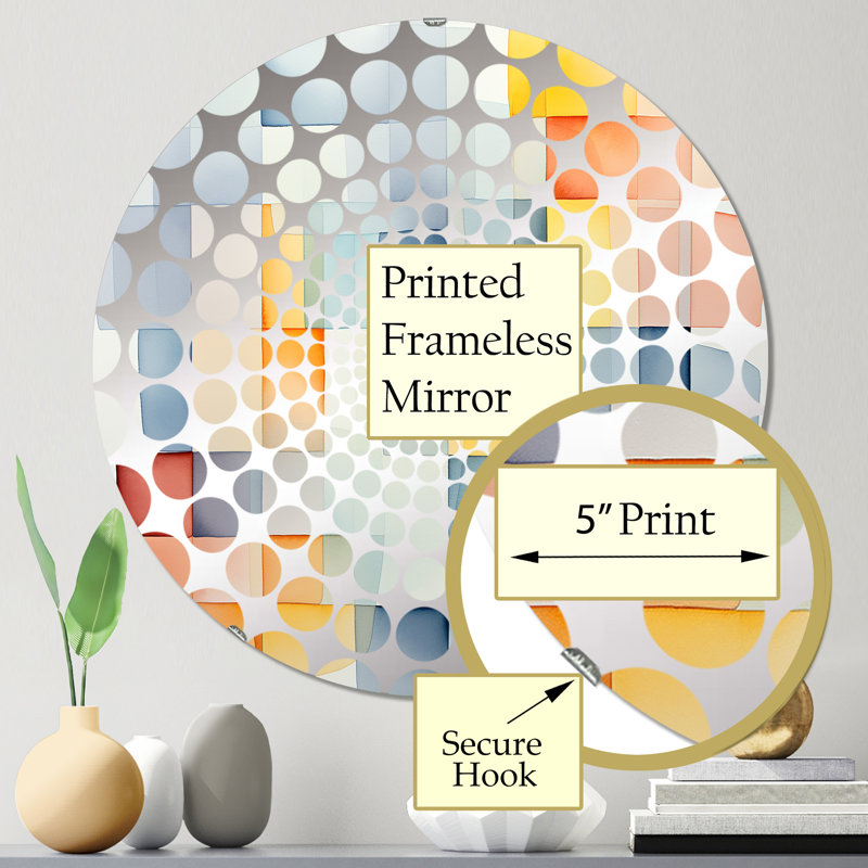 Anavela - Miroir décoratif à cercles concentriques, 23,6 po x 23,6 po