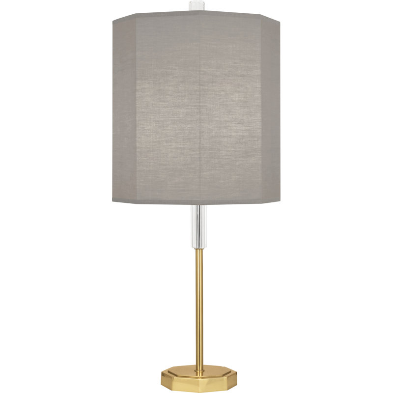 Kate Table Lamp, Modern Brass, Smoke Gray