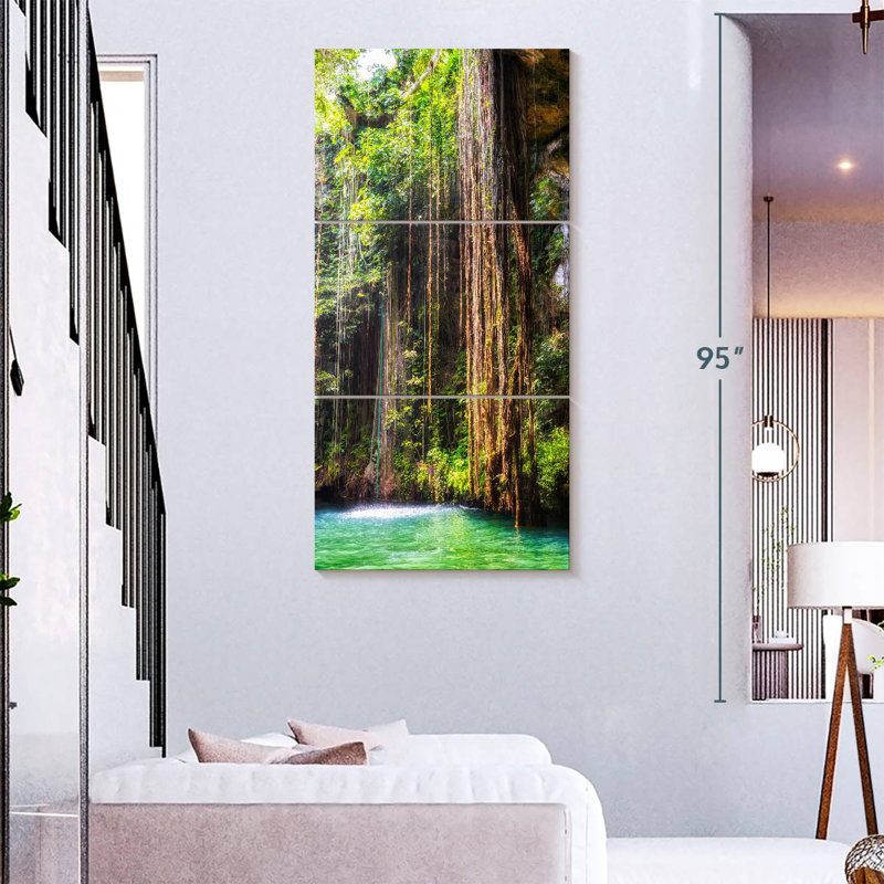Racines suspendues d'Ik Kil Cenote, H 27 po x l 12 po