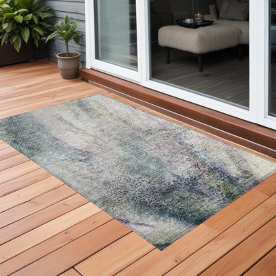 Tapis extérieur lavable antidérapant ivoire 2 pi x 3 pi