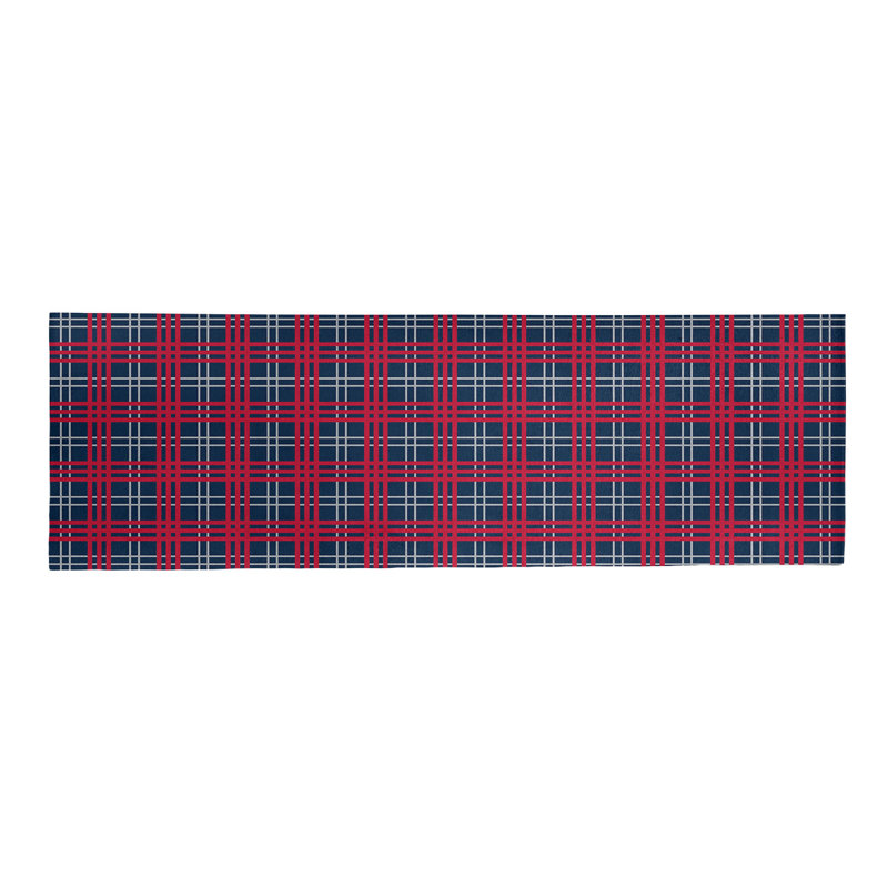 Tapis à carreaux bleu, Tapis de couloir 2 pi 6 po x 8 pi