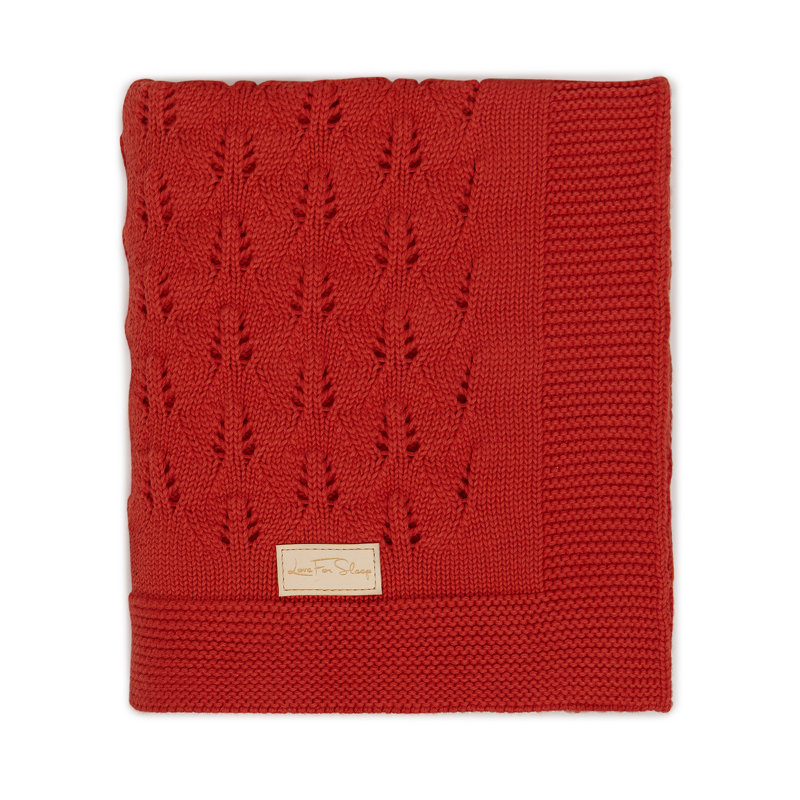 Cotton Baby Blanket, Red