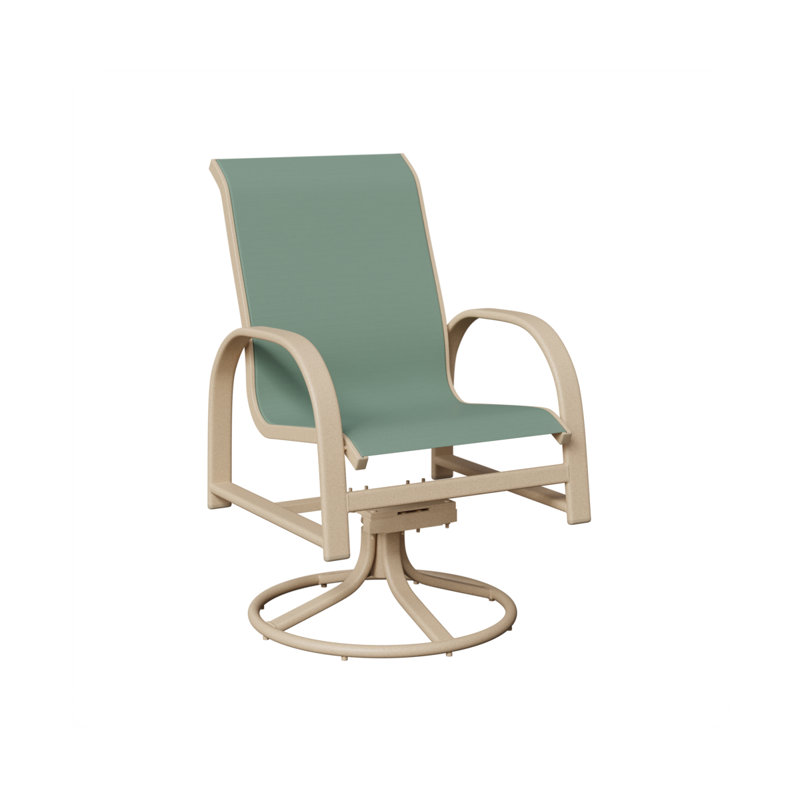 Chaise berçante pivotante en aluminium Amma Luna, Bleu sauge, Aluminium Luna multicolore