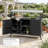 Farmhouse Outdoor Kitchen Island With Stainless Steel Top, Rolling Bar Cart And Spice Storage-1526121999