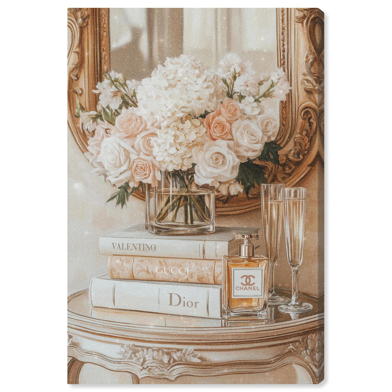 Reproduction d'art sur toile Mirror and Classy Glam, H 45 po x l 30 po, Toile tendue