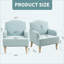 Fauteuil d'appoint rembourré en tissu Sage Green