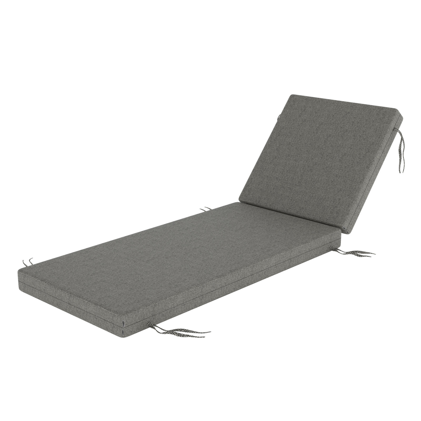 Lani Sunbrella Outdoor Chaise Lounge Cushion, 24" W x 73" D, Sunbrella Bliss Smoke