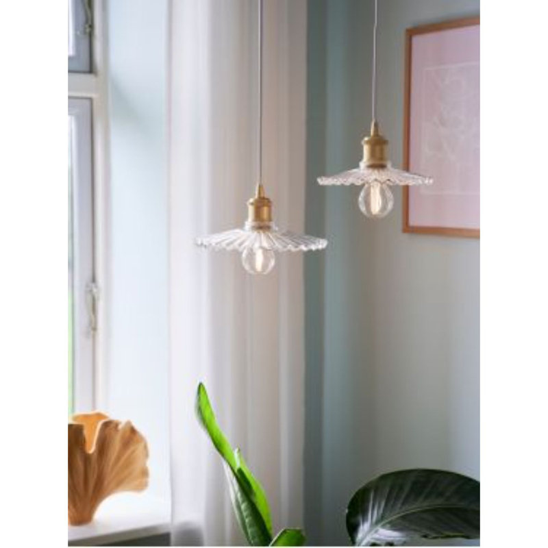 1 - Light Clear Cone Pendant, White