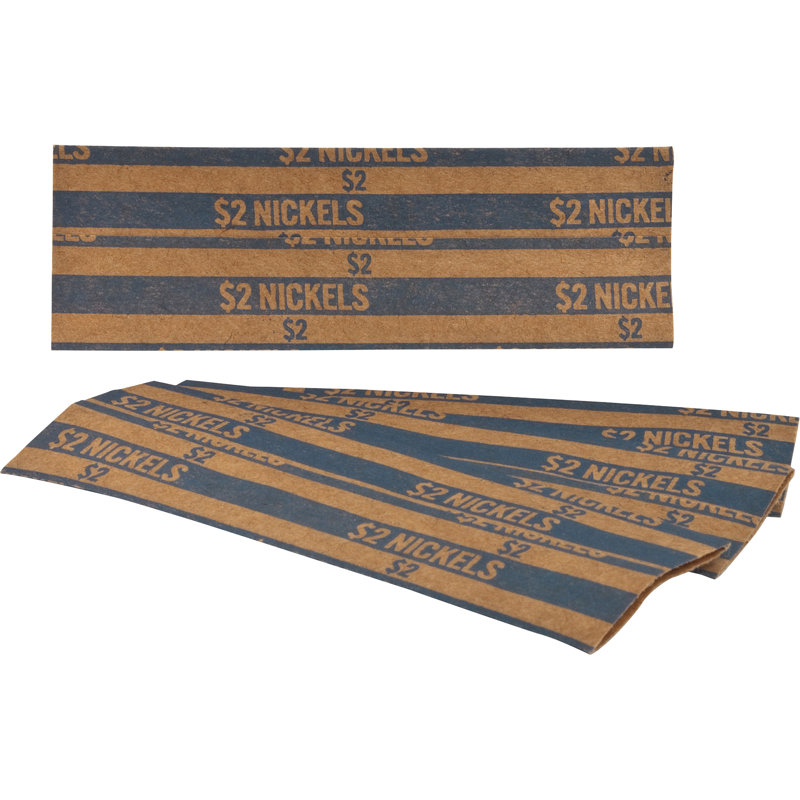 Sparco Products Coin Wrapper, Nickels-Blue