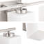 Brushed Nickel Indoor Bathroom Vanity Lights With Etched White Glass Square Rectangle Shades-519845909-509480157