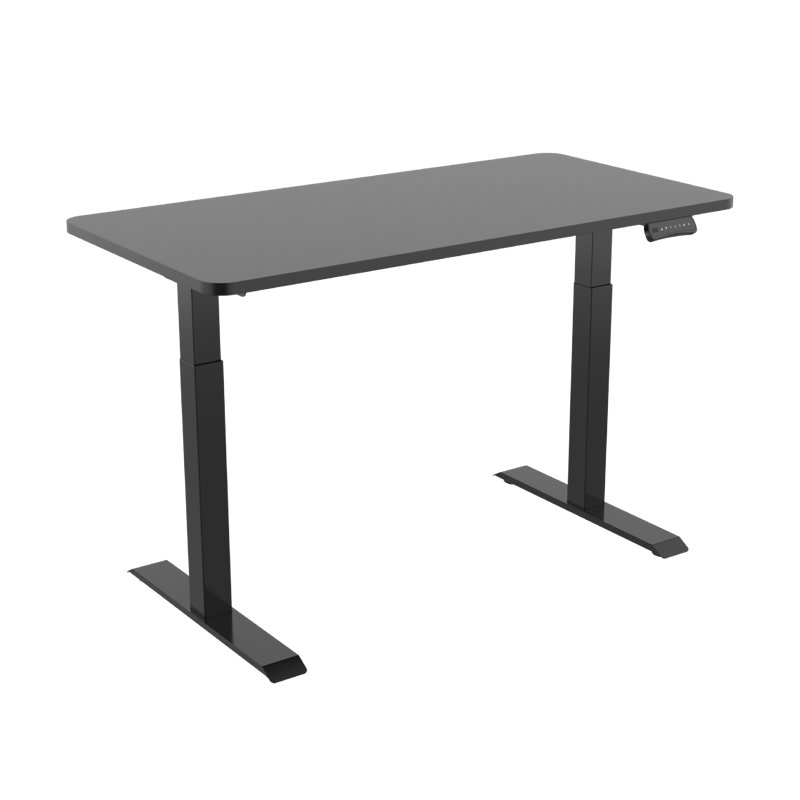 Electric Standing Desk with Dual-Motor and 3-Stage, 35" H x 63" W x 31" D, Black/Black