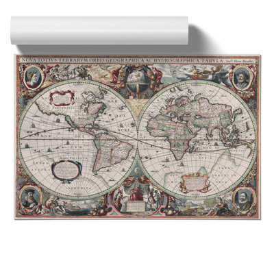Vintage World Map Vol.2 1 Piece Wall Art