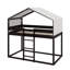 Lit simple superposé en bois avec tente-1919963887