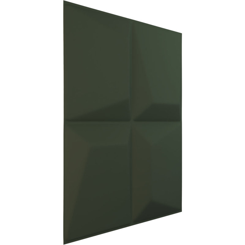 Panneaux muraux muraux 3D 19,63 "wpte (paquet de 12), Vert club de chasse satiné