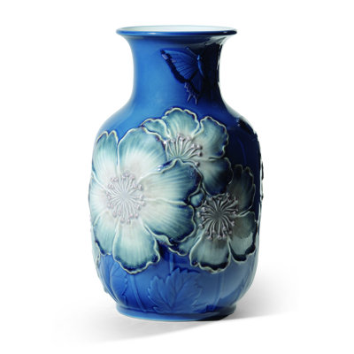 13.39" Green/Blue Porcelain Table Vase