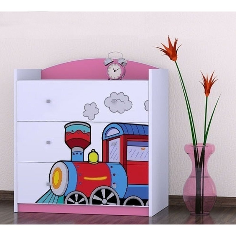 Nicks 3 Drawer Chest, Pink