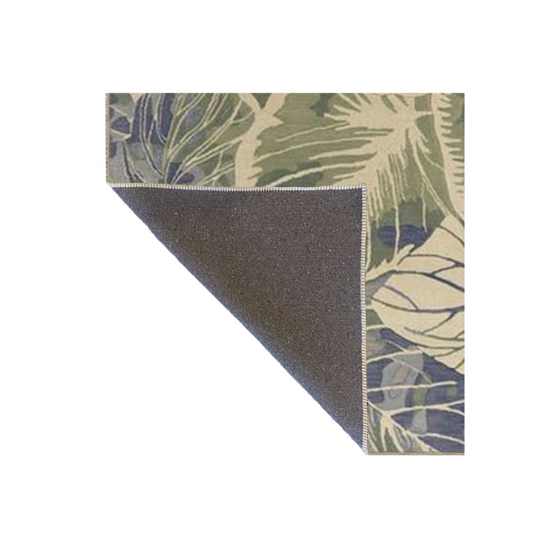 Tapis tissé à motif feuille moderne, Sous-tapis carré 3 pi 3 po inclus