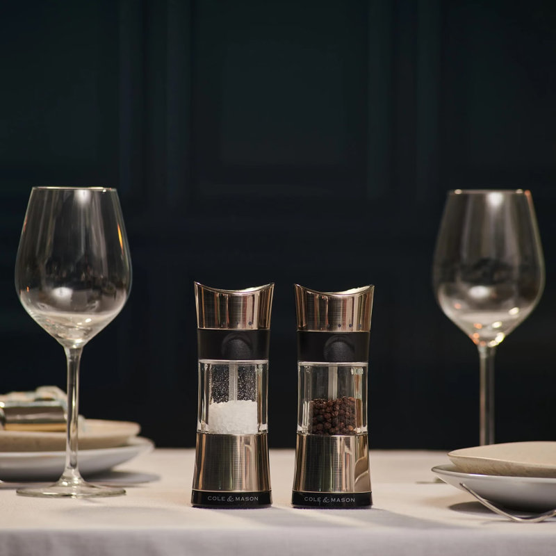 Horsham Chrome Salt & Pepper Mill Set 154mm - Silver