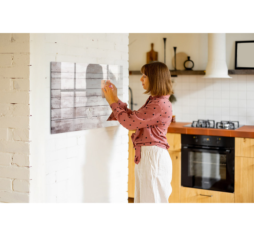 Magnetische Trockenlöschtafel Holzwandmuster