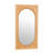 Rattan Brown Wall Mirror with Oval Center