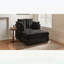 Canapé moderne avec accoudoirs moelleux pour une détente confortable et un décor de salon élégant, noir